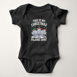 Julafton Santa Hat Reindeer Rhino jul Pajama T Shirt