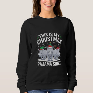 Julafton Santa Hat Reindeer Rhino jul Pajama T Shirt