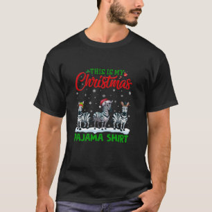 Julafton Santa Hat Reindeer Zebra jul Pajama T Shirt