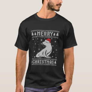 Julafton Santa Hat Sea Lejon Design Funny Ugly Chr T Shirt