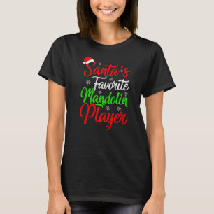 Julafton Santa S Favorite Mandolin Player jul T Shirt
