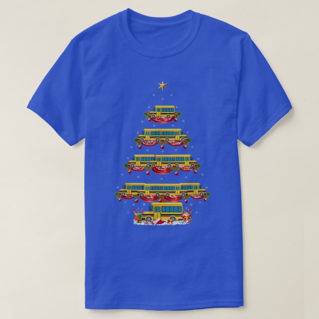 Julafton Santa School Buss Chri i Buss T Shirt (Design framsida)