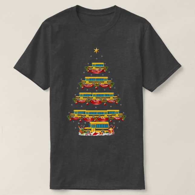 Julafton Santa School Buss Chri i Buss T Shirt (Design framsida)