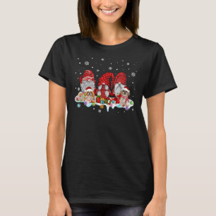 Julafton Santa Shih Tzu Gnomes Hanging jul med T Shirt