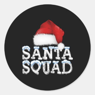 Julafton Santa Squad Family Team Santa Matching Kr Runt Klistermärke
