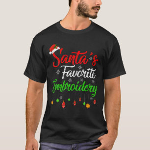 Julafton Santa's Favorite Embroidery jul T Shirt
