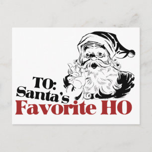 JULAFTON Santas Favorite HO Helg Vykort