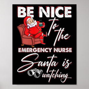 Julafton Sjuksköterskearbetares Akut Nurse Chr Poster