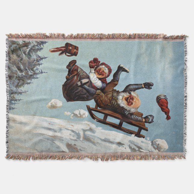 Julafton Sleigh Ride Wilhelm Larsen Filt (Framsidan)