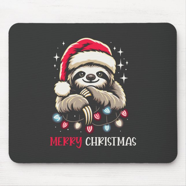 Julafton Sloth Festive Santa Musmatta (Framsidan)