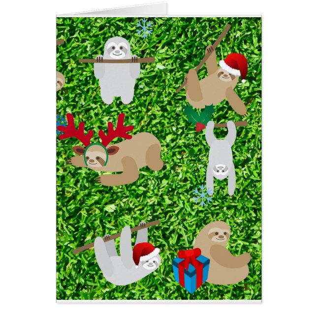 julafton slover hälsningskort (Framsidan)