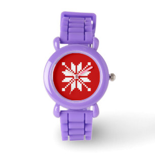 Julafton Snowflake jul Mönster Armbandsur