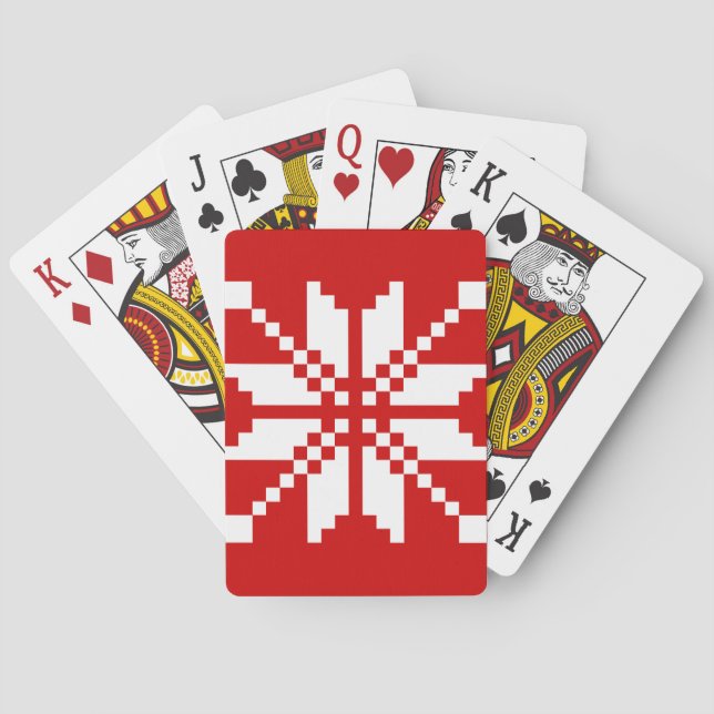 Julafton Snowflake jul Mönster Casinokort (Baksidan)