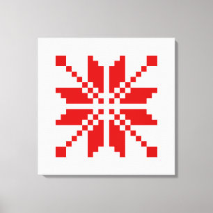 Julafton Snowflake-julen Mönster Canvastryck