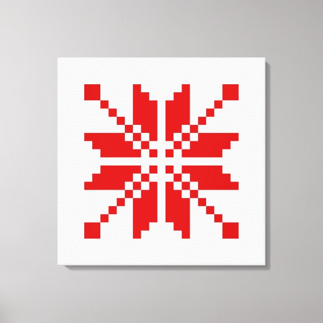 Julafton Snowflake-julen Mönster Canvastryck (Framsida)
