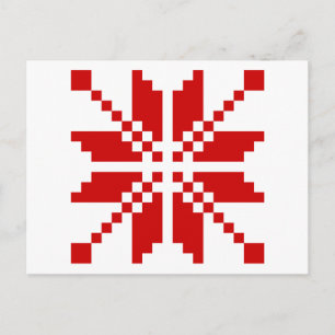 Julafton Snowflake-julen Mönster Helg Vykort