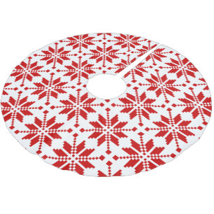 Julafton Snowflake-julen Mönster Julgransmatta Borstad Polyester