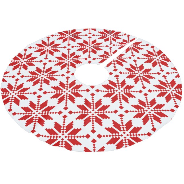 Julafton Snowflake-julen Mönster Julgransmatta Borstad Polyester (Vinklad)