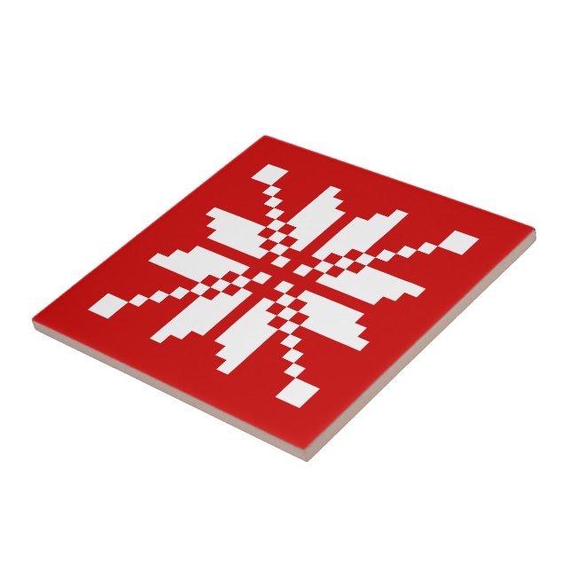 Julafton Snowflake-julen Mönster Kakelplatta (Sidan)