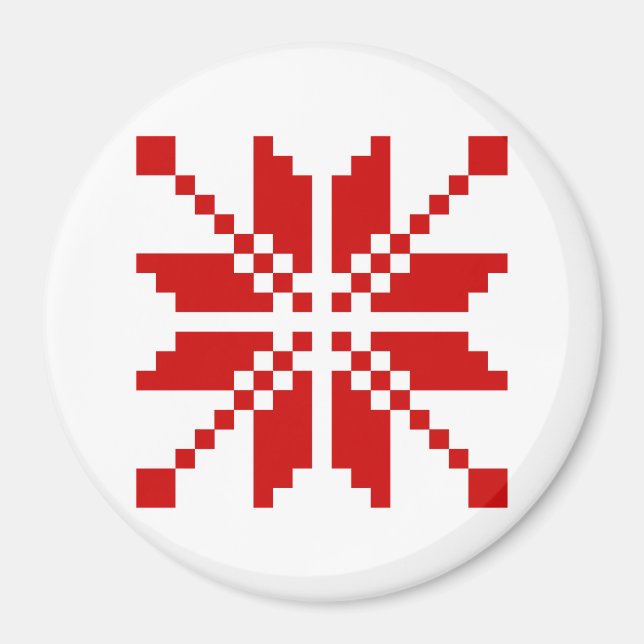 Julafton Snowflake-julen Mönster Magnet (Framsidan)