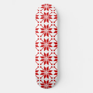 Julafton Snowflake-julen Mönster Old School Skateboard Bräda 18 Cm