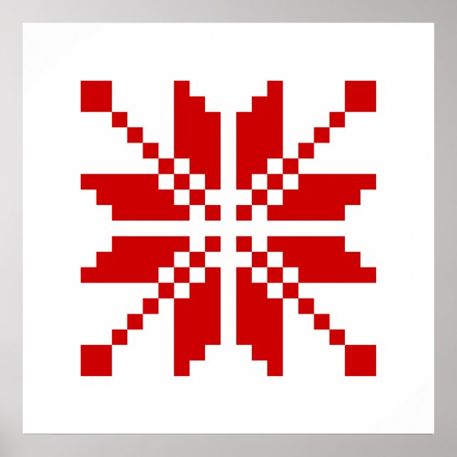 Julafton Snowflake-julen Mönster Poster (Framsidan)