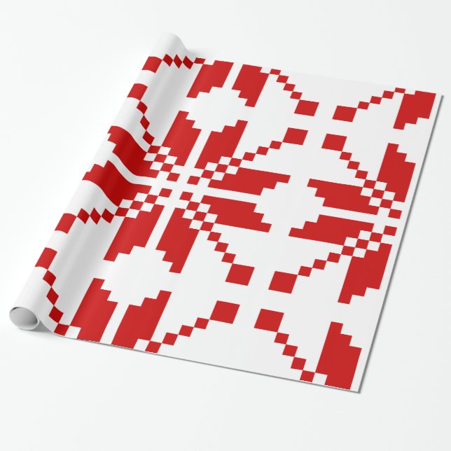 Julafton Snowflake-julen Mönster Presentpapper (Utrullad)