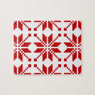 Julafton Snowflake-julen Mönster Pussel