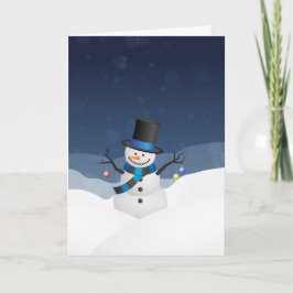 Julafton Snowy Snögubbe Helgkort