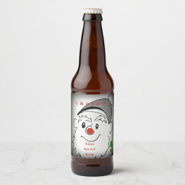 Julafton Speciell Brew Ölflaska Etikett (Framsida)