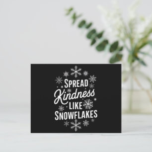 Julafton Spread Kindness som Snöflingor jul Helg Vykort