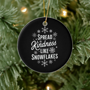 Julafton Spread Kindness som Snöflingor jul Julgransprydnad Keramik