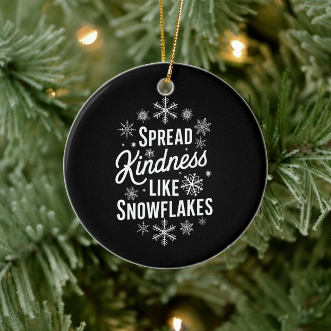 Julafton Spread Kindness som Snöflingor jul Julgransprydnad Keramik (Träd)