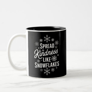 Julafton Spread Kindness som Snöflingor jul Två-Tonad Mugg