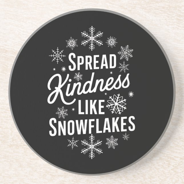 Julafton Spread Kindness som Snöflingor jul Underlägg (Framsidan)