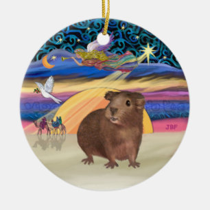 Julafton Star - Brown Guinea Gris Julgransprydnad Keramik