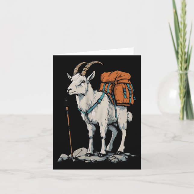 Julafton Store Mountain Goat Backpacker Camping Hi Kort (Framsida)