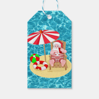 julafton strand jultomten presentetikett