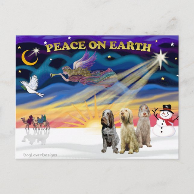 Julafton Sunrise - Tre italienska spanjorer Helg Vykort (Framsida)