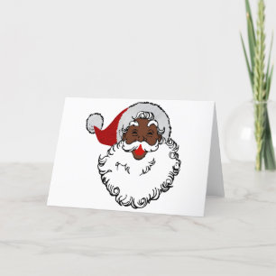 julafton svart jultomten helgkort