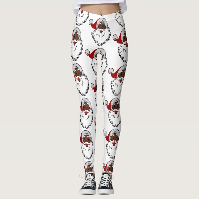 julafton svart jultomten leggings (Framsida)