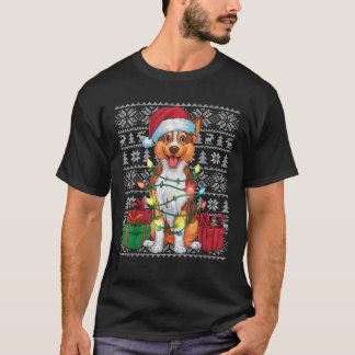 Julafton Sweater Stil Ugly Australian Kelpie Hund T Shirt