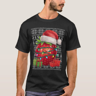 Julafton Sweater Stil Ugly Santa Hat Strawberry Fr T Shirt