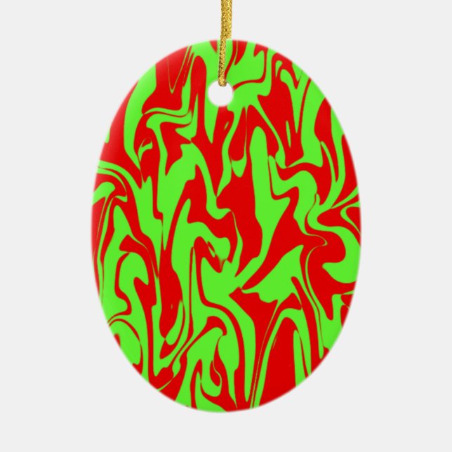 Julafton Swirl Julgransprydnad Keramik (Framsidan)