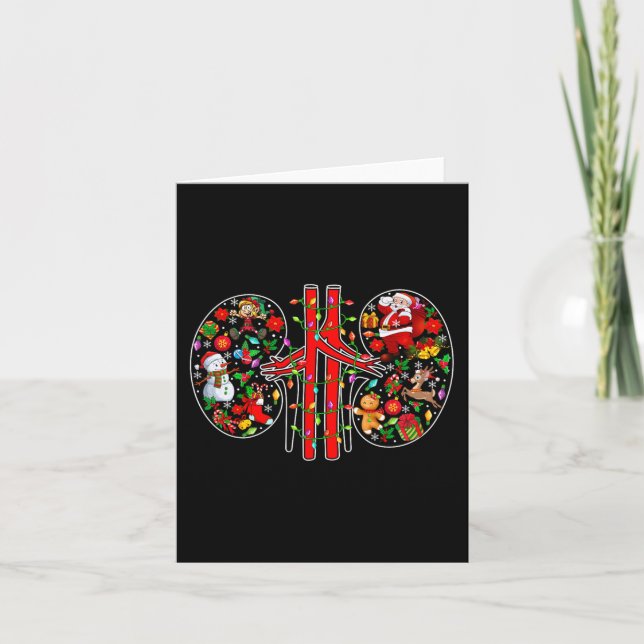 Julafton Symbols Santa Elf Kidneys Shape Dialysis  Kort (Framsida)