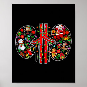 Julafton Symbols Santa Elf Kidneys Shape Dialysis Poster