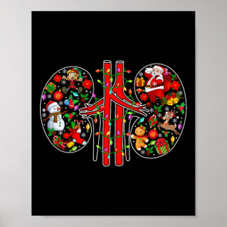 Julafton Symbols Santa Elf Kidneys Shape Dialysis Poster