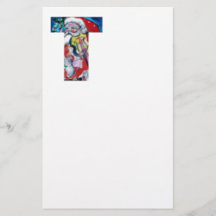 JULAFTON T BREV /JULTOMTEN MED VIOLIN MONOGRAM BREVPAPPER
