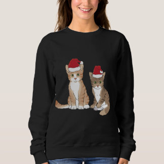 Julafton Tabby Kitten Red Santa Hat Meow Cute Chri T Shirt