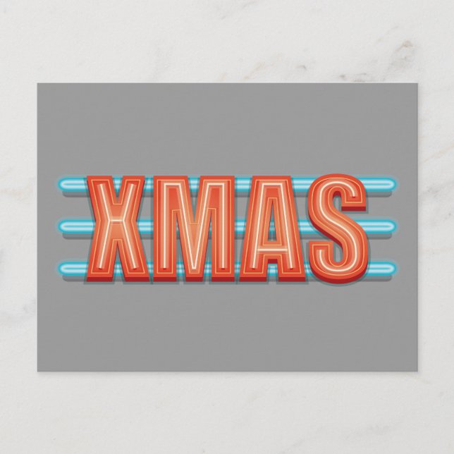 JULAFTON-tecken Helg Vykort (Framsida)